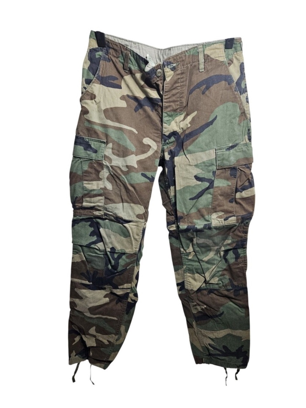 US Milatary Woodland Camo Fatigue Cargos MEDIUM-LONG